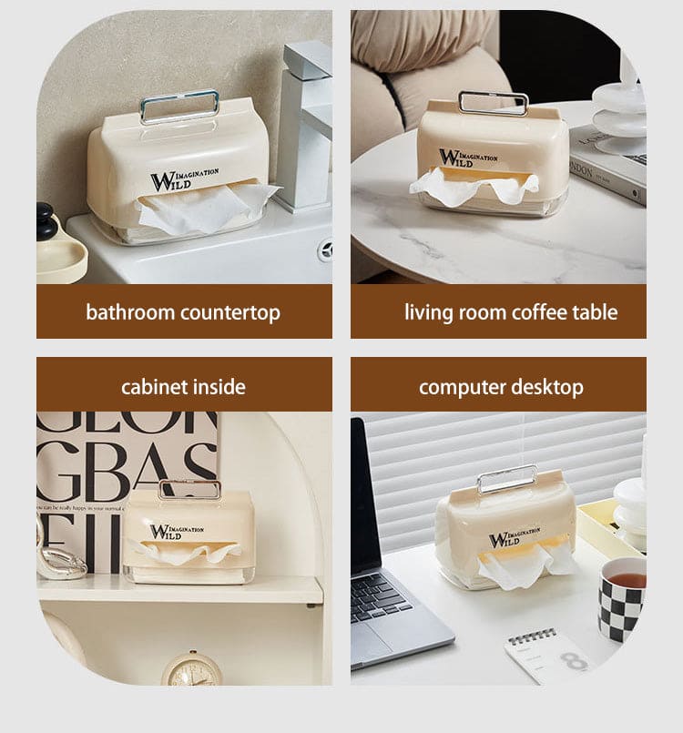 Solid Tissue Paper Box, Napkin Dispenser Container, Desktop Tissue Holder, Multipurpose Scarves Box, Modern Style Handkerchief Box Solid Tissue Paper Box, Napkin Dispenser Container, Desktop Tissue Holder, Multipurpose Scarves Box, Modern Style Handkerchief Box